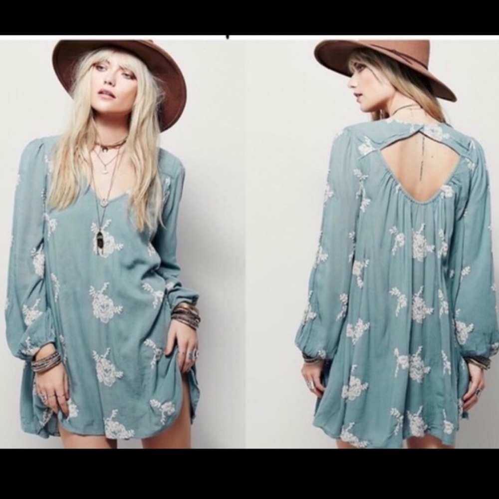 Free People XS misty green dress NEW